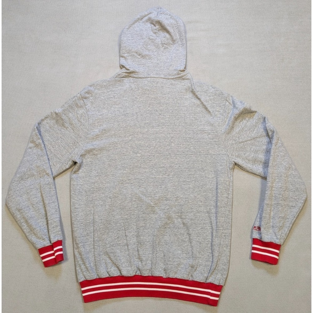 Ohio State Buckeyes Hoodie Mens Medium Gray Mitchell Ness Sweatshirt Football - Picture 9 of 13
